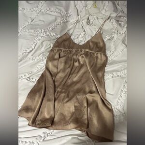 Wilfred Satin Beige Slip Dress